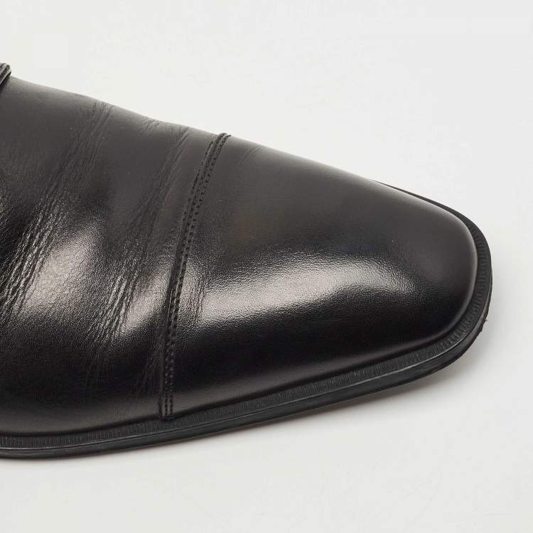 Pre Owned Dolce & Gabbana Black Leather Lace Up Derby Size 41