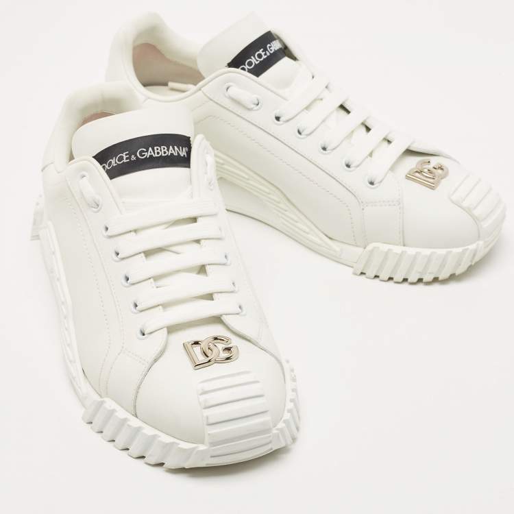 Pre Owned Dolce & Gabbana White Leather NS1 Sneakers Size 40