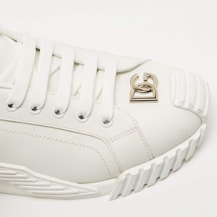 Pre Owned Dolce & Gabbana White Leather NS1 Sneakers Size 40