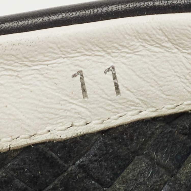 Pre Owned Dolce & Gabbana Black Woven Leather Loafers Size 45