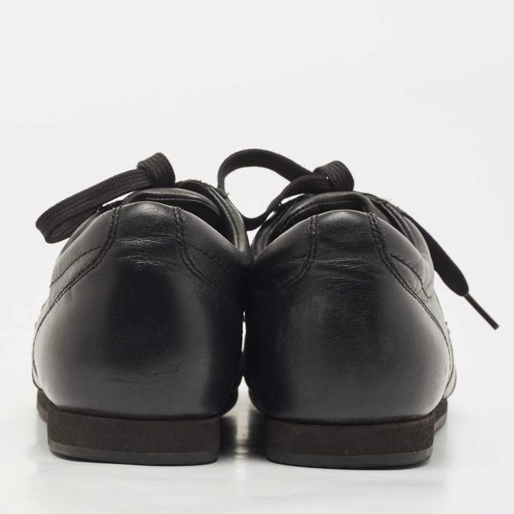 Pre Owned Dolce & Gabbana Black Leather Sneakers Size 41