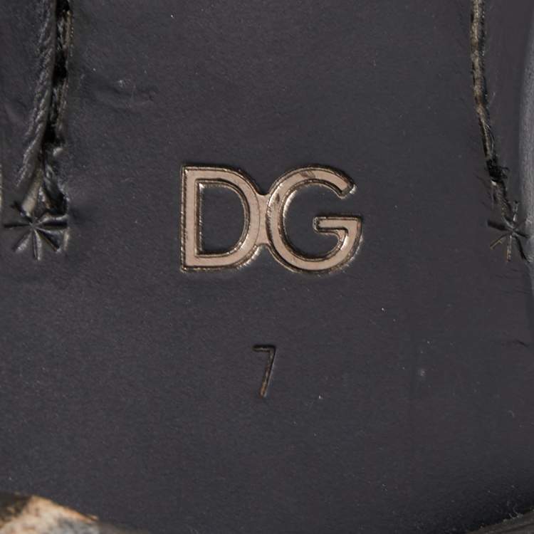 Pre Owned Dolce & Gabbana Dark Brown Leather Lace Up Derby Size 41
