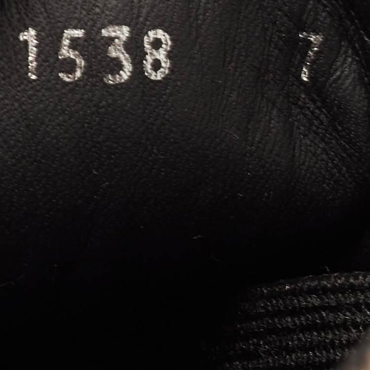 Pre Owned Dolce & Gabbana Black Portofino Leather Low Top  Sneakers Size 41
