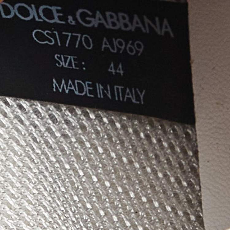Pre Owned Dolce & Gabbana White Leather and Nylon Ns1 Sneakers Size 44