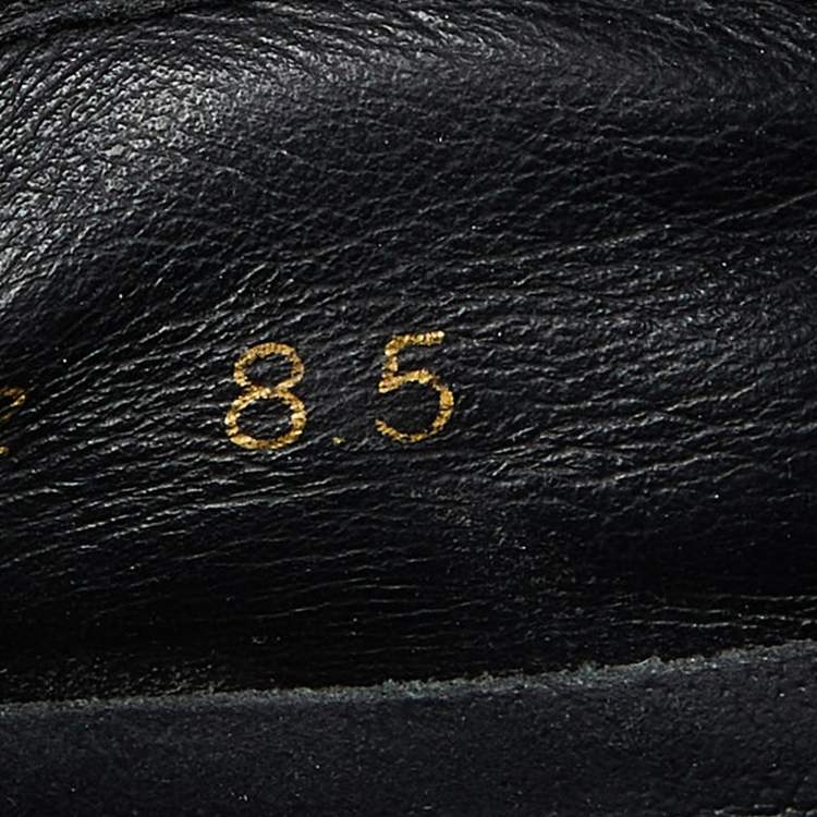 Pre Owned Dolce & Gabbana Black Leather Low Top Sneakers Size 42.5