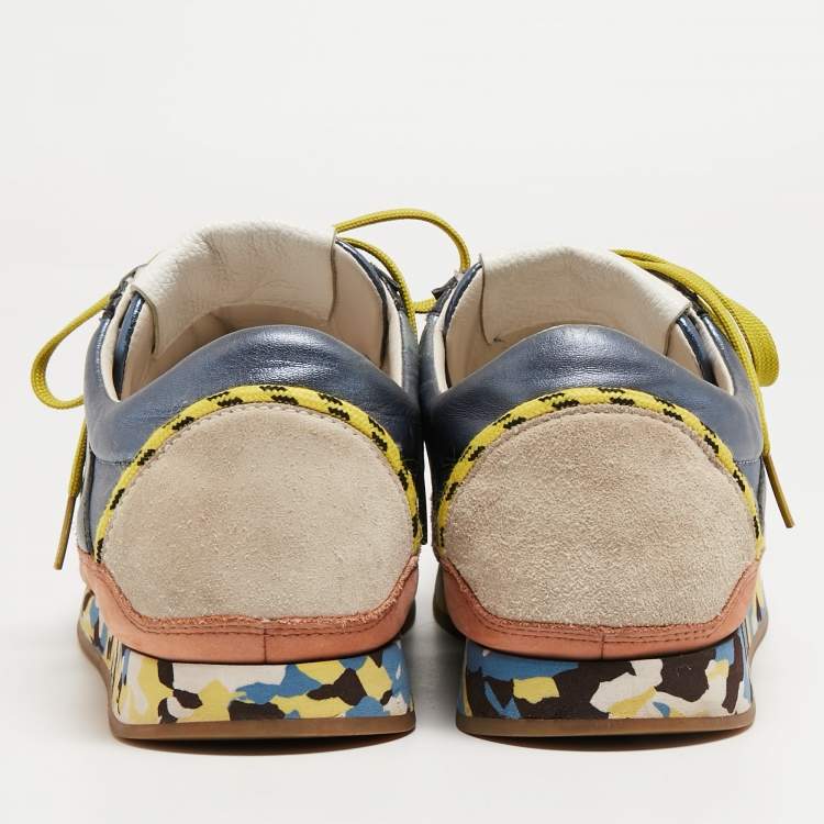 Pre Owned Dolce & Gabbana Multicolor Leather Low Top Sneakers Size 43