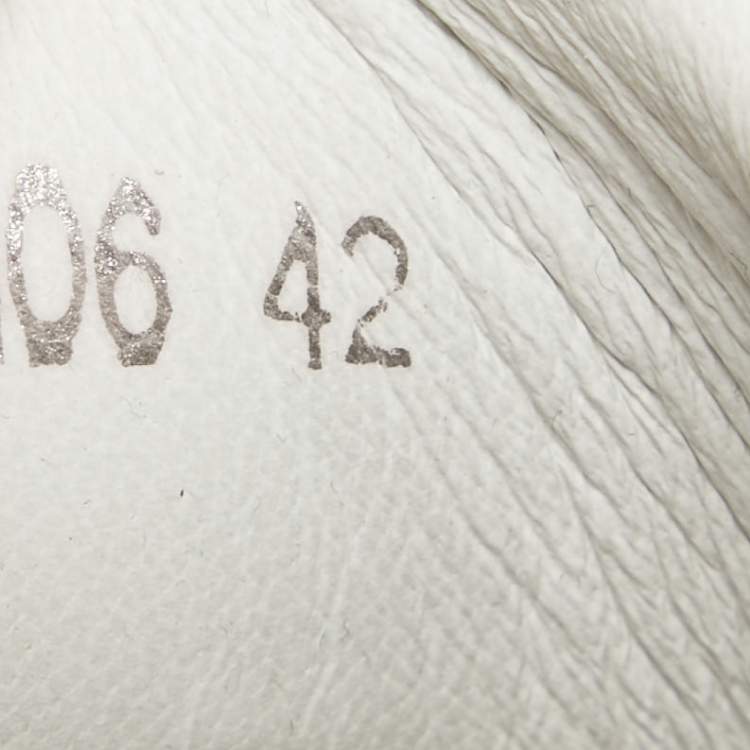Pre Owned Dolce & Gabbana White/Grey Suede and Leather Portfino Sneakers Size 42