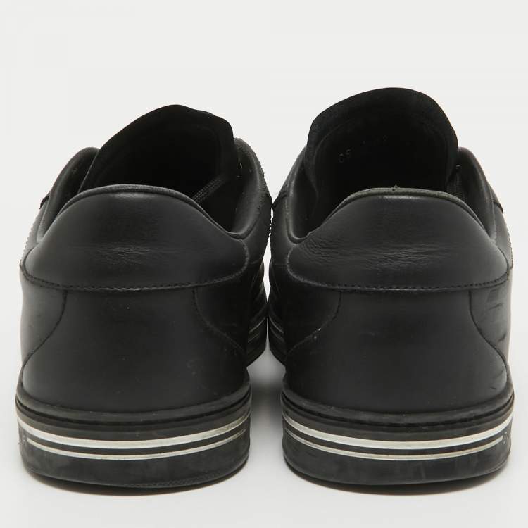 Pre Owned Dolce & Gabbana Black Leather Low Top Sneakers Size 41