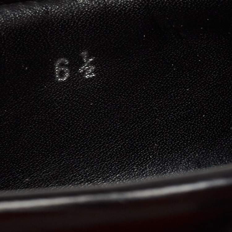 Pre Owned Dolce & Gabbana Black Leather Slip On Loafers Size 40.5