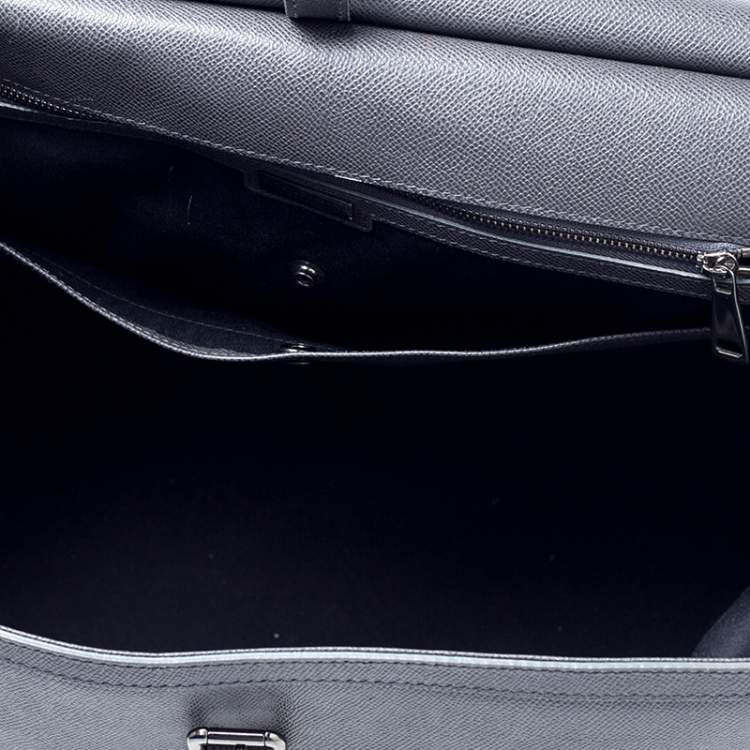 Pre Owned Dolce & Gabbana Grey Leather Sicily Travel Bag