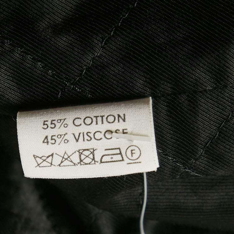 Pre Owned Dries van Noten Black Quilted Cotton Blend Scorpio Embellish Detail Zip-Up Jacket L