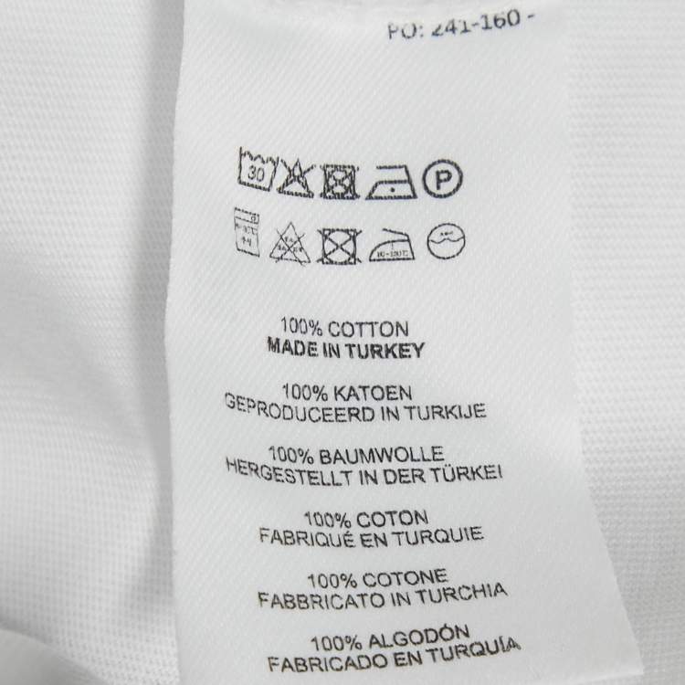 Pre Owned Dries Van Noten White Cotton Crew Neck Oversized T-Shirt M