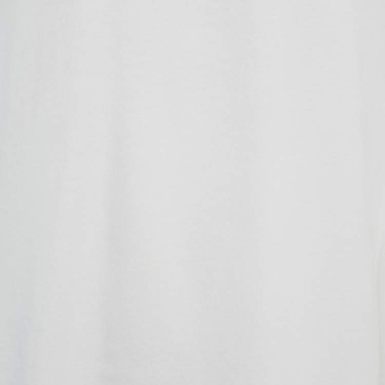 Pre Owned Dries Van Noten White Cotton Crew Neck Oversized T-Shirt M