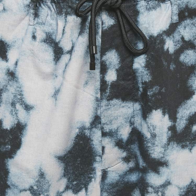 Pre Owned شورت دريس فان نوتن قطن بطبعة تجريدية زرقاء مقاس صغير (إكس صغير)