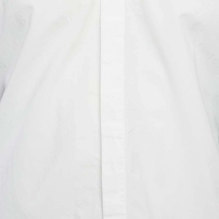 Pre Owned Dries van Noten White Cotton Layered Sleeve Shirt M