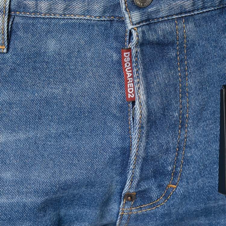 Pre Owned Dsquared2 Blue Washed Denim Cool Guy Jeans L