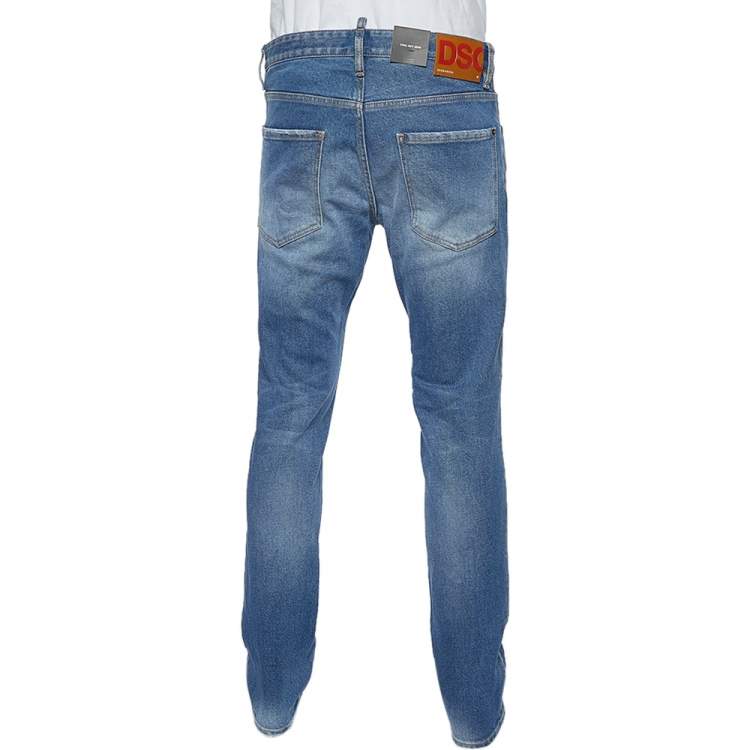 Pre Owned Dsquared2 Blue Washed Denim Cool Guy Jeans L