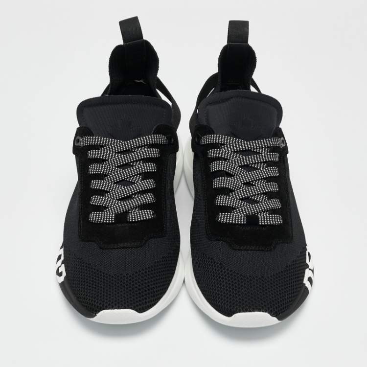Pre Owned Dsquared2 Black Mesh and Neoprene Fly Sneakers Size 45