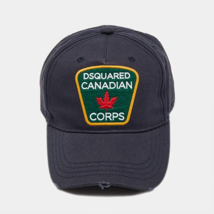 مملوكة مسبقًا قبعة بيسبول من دي سكويرد2 مصنوعة من قماش الكانفاس الأسود الكندي كوربس