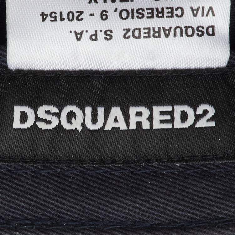 مملوكة مسبقًا قبعة بيسبول من دي سكويرد2 مصنوعة من قماش الكانفاس الأسود الكندي كوربس