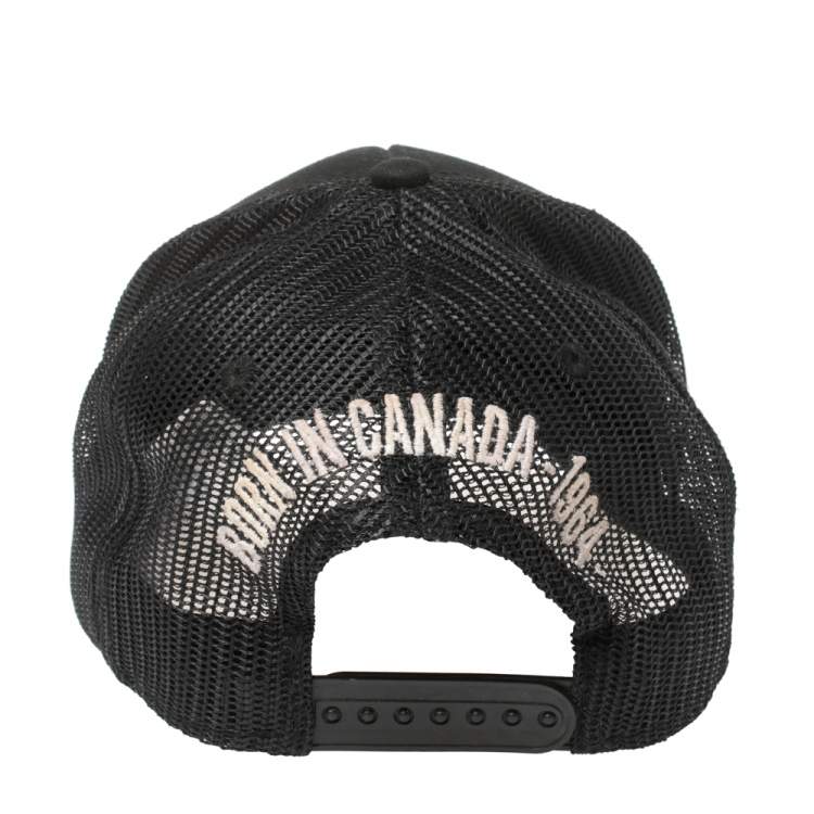 Pre Owned Dsquared2 Black Logo Embroidered Distressed Baseball Cap ( One Size )