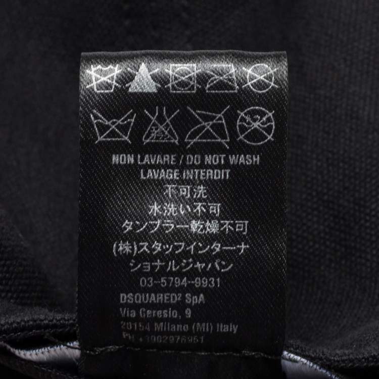 Pre Owned Dsquared2 Black Cotton Canvas 24-7 Icon Baseball Cap L