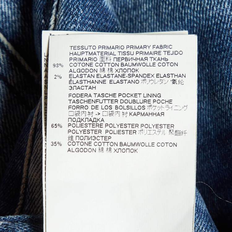 Pre Owned Dsquared2 Blue Distressed Denim Slim Fit Jeans XL/Waist 37"