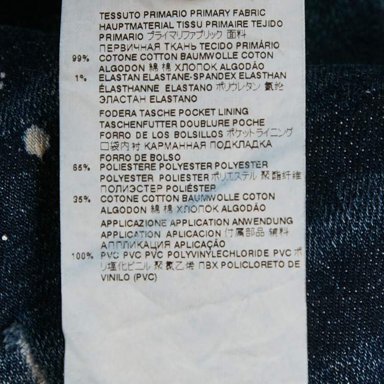 Pre Owned Dsquared2 Blue Denim Distressed Jeans M Waist 37"