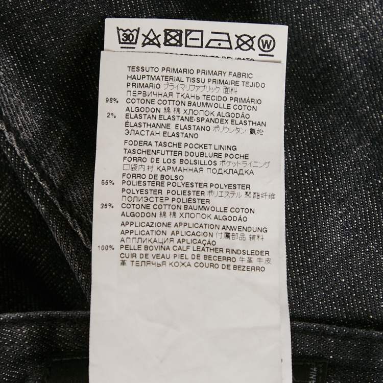 مملوكة مسبقًا Dsquared2 Black Denim Distressed Denim Slim Fit Jeans L Waist 37"