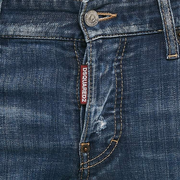 Pre Owned Dsquared2 Blue Washed Denim Jeans S Waist 31"