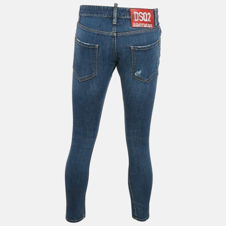 Pre Owned Dsquared2 Blue Faded Denim Sexy Twist Jeans M Waist 32"