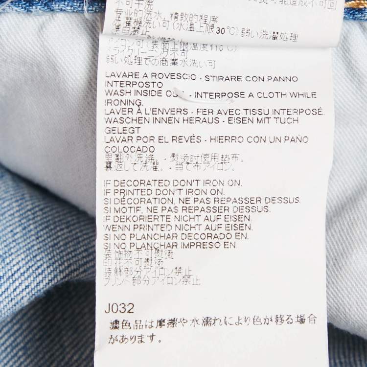 Pre Owned Dsquared2 Blue Distressed Denim Shorts M 