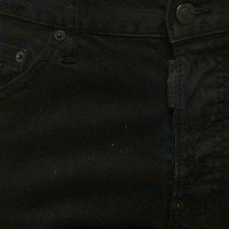 Pre Owned Dsquared2 Blue Ripped Denim Cool Guy Jeans L Waist 34"