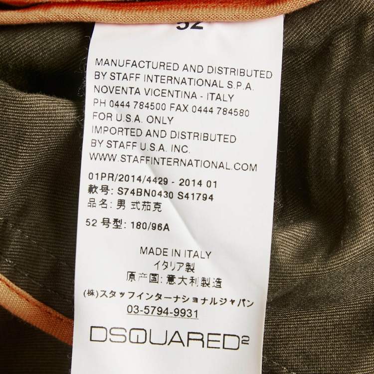 Pre Owned Dsquared2 Green Cotton Pocket Detail Zip-Up Jacket XL