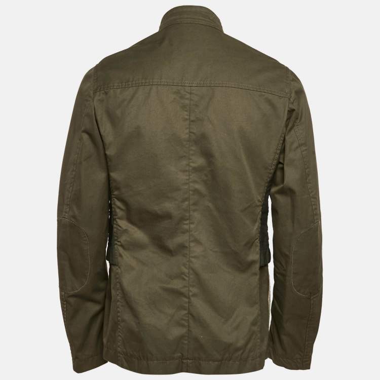 Pre Owned Dsquared2 Green Cotton Pocket Detail Zip-Up Jacket XL