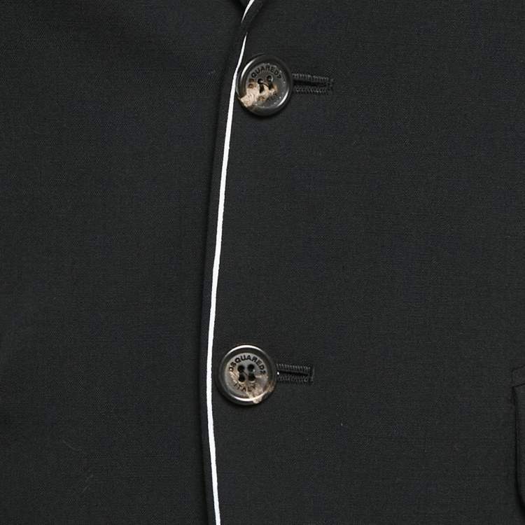 Pre Owned Dsquared2 Black Wool Single Breasted Blazer S