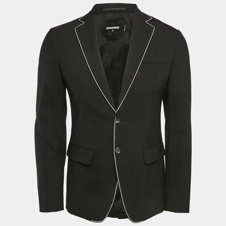 Pre Owned Dsquared2 Black Wool Single Breasted Blazer S