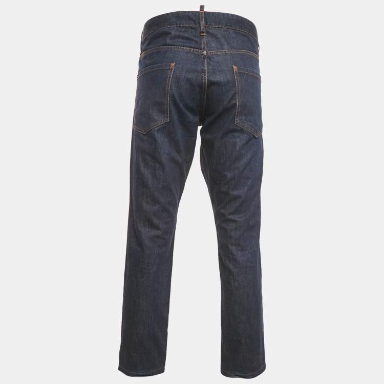 Pre Owned Dsquared2 Blue Denim Regular Fit Jeans XL Waist 52"