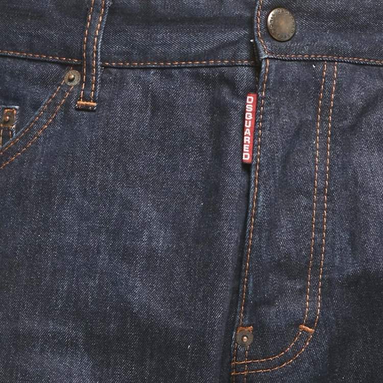 Pre Owned Dsquared2 Blue Denim Regular Fit Jeans XL Waist 52"