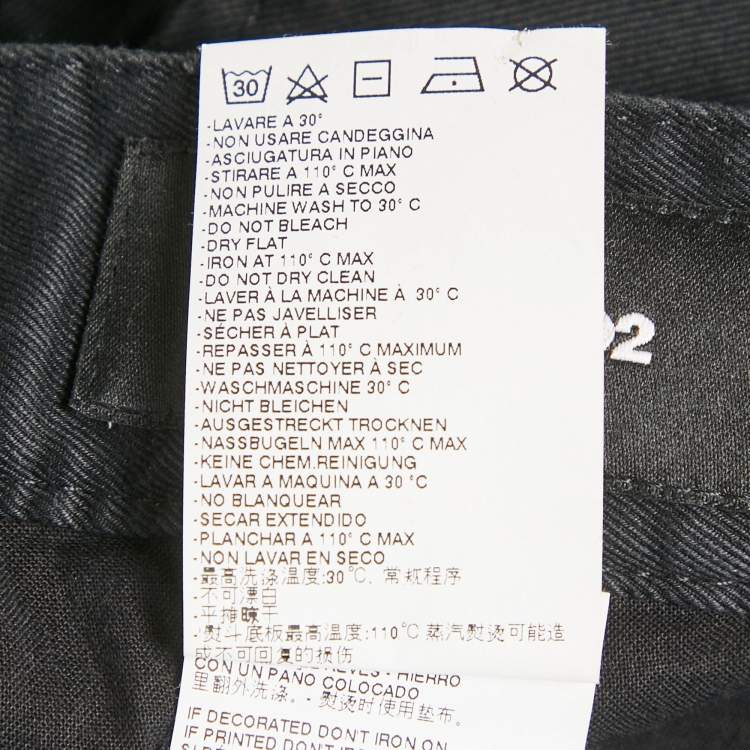 Pre Owned Dsquared2 Black Denim Jeans XXL Waist 38"