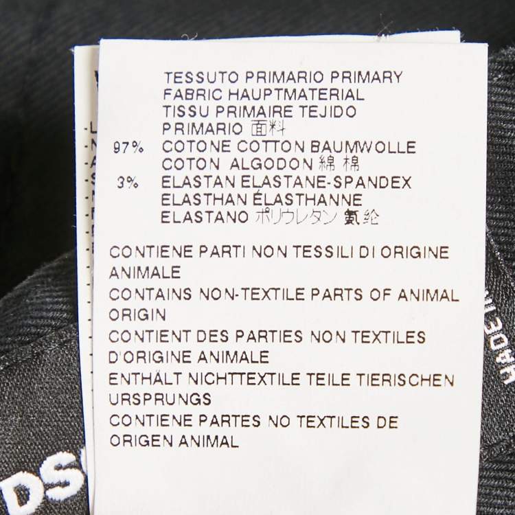 Pre Owned Dsquared2 Black Denim Jeans XXL Waist 38"