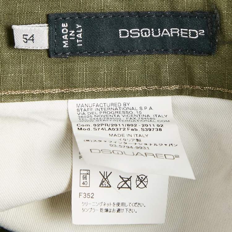 Pre Owned Dsquared2 Green Cotton Dean Jeans XXL Waist 38"