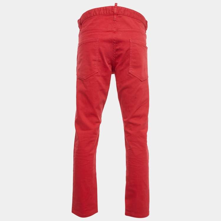 Pre Owned Dsquared2 Pink Denim Regular Fit Jeans XXL Waist 38"
