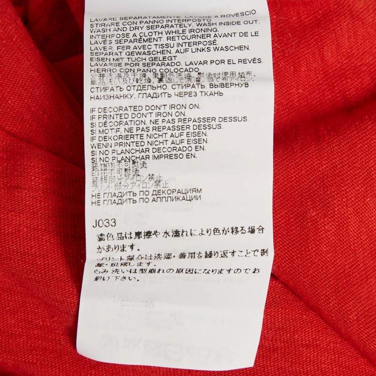 Pre Owned Dsquared2 Red Printed Jersey Chic Dan Fit T-Shirt S
