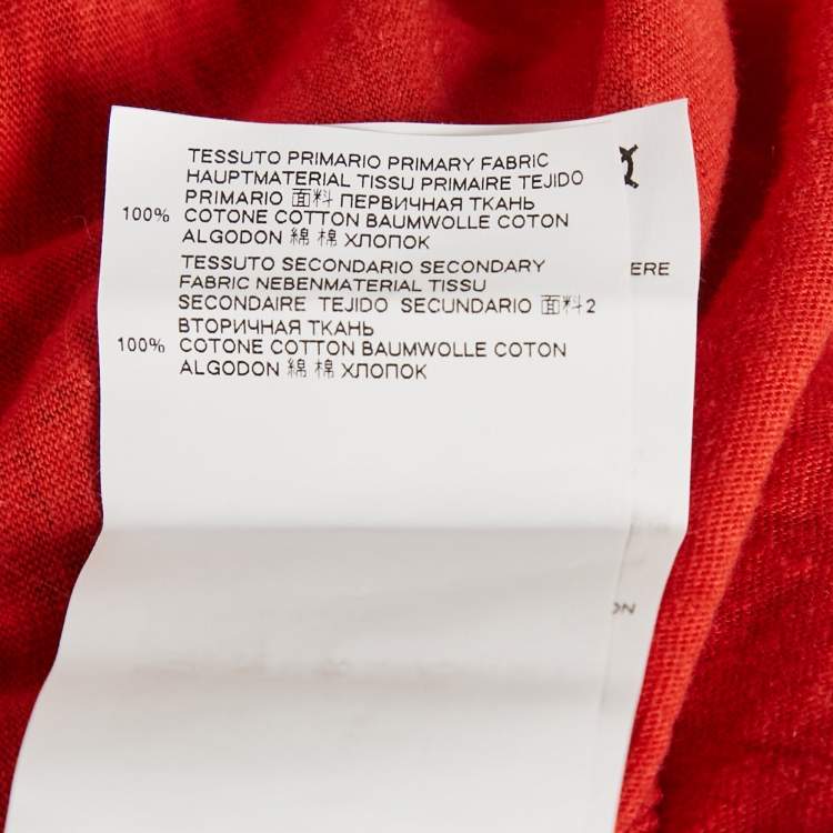 Pre Owned Dsquared2 Red Printed Jersey Chic Dan Fit T-Shirt S