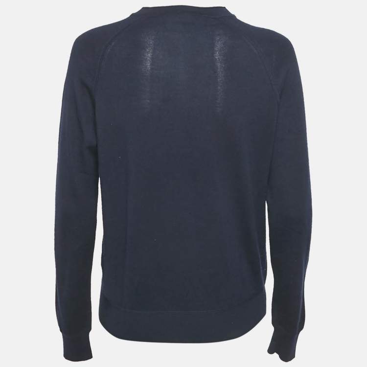 Pre Owned Dsquared2 Blue Cashmere Long Sleeve Sweater M