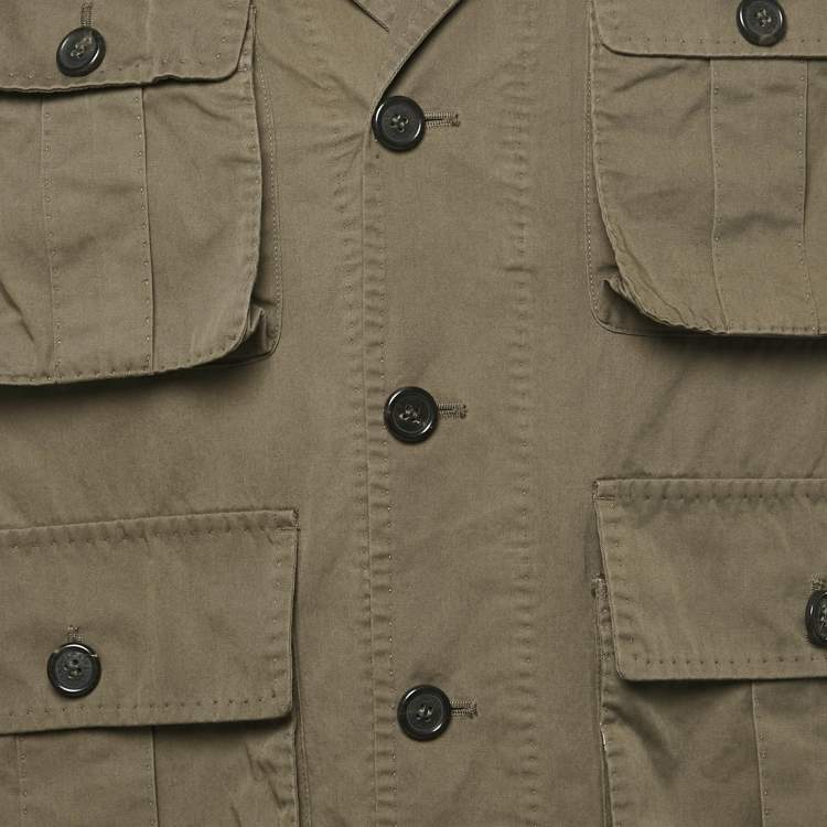 Pre Owned Dsquared2 Green Cotton Safari Jacket XXL
