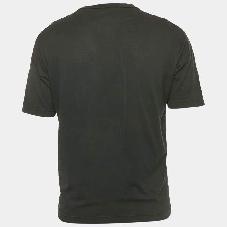 Pre Owned Dsquared2 Black Logo Printed Cotton Short Sleeve T-Shirt XS
