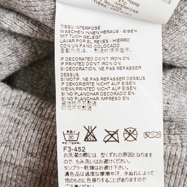Pre Owned Dsquared2 Grey Printed Cotton Knit Vest XS