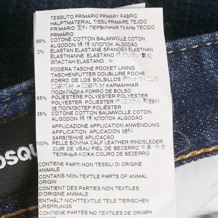 Pre Owned Dsquared2 Blue Distressed Denim Sexy Mercury Jeans XL Waist 36"